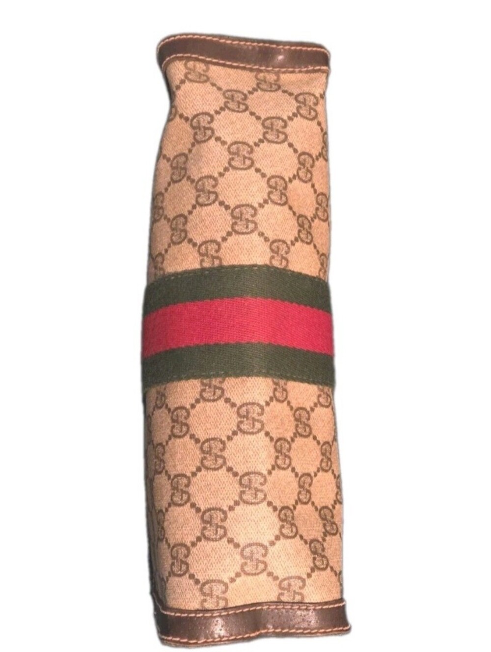 GUCCI VINTAGE GG Monogram Ophidia Sherry Line Brown Classic Bag / Clutch - Picture 6 of 17